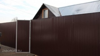 Забор из профнастила в г.Кубринске