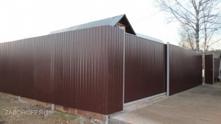 Забор из профнастила в г.Кубринске