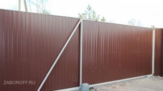 Забор из профнастила в г.Кубринске