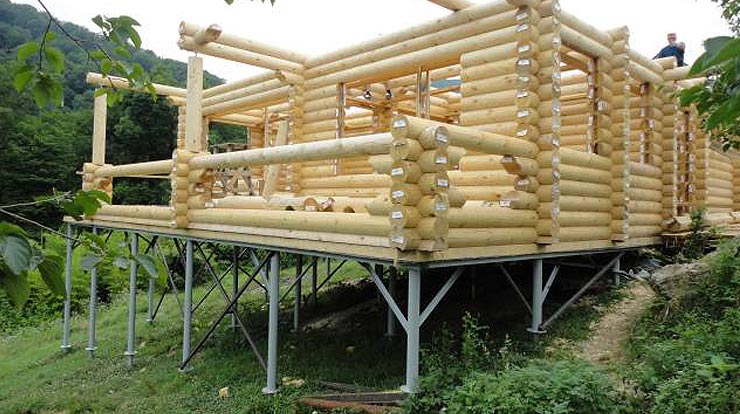 Фото фундаментов на сваях