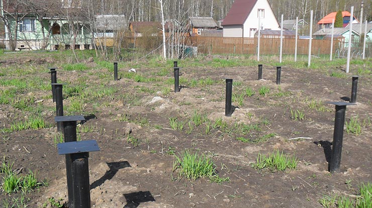 Фото фундаментов на сваях