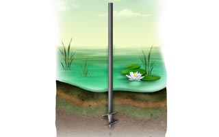 Забор на винтовых сваях